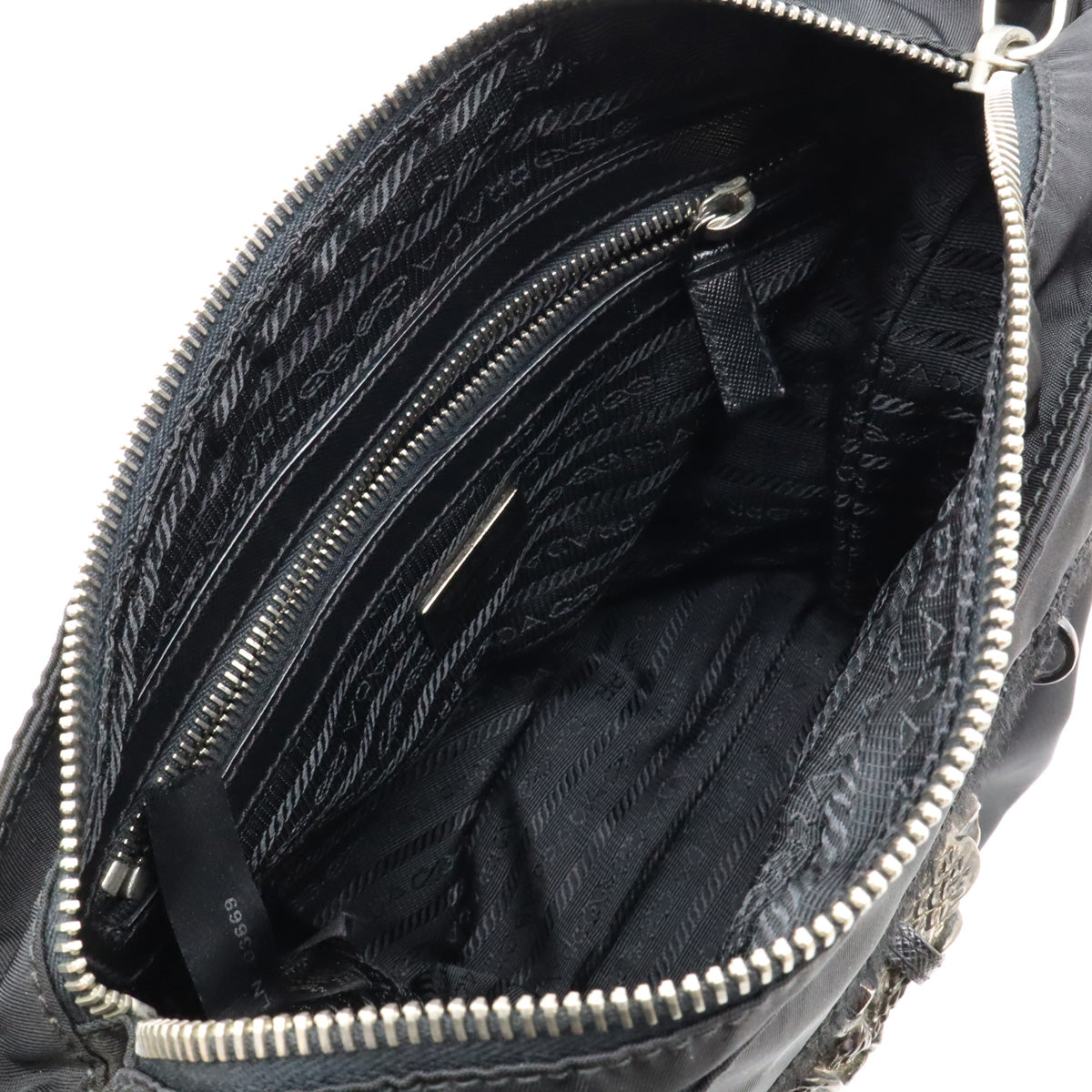 Prada Nylon/Leather/Haircalf Chimera Shoulder Bag Pochette