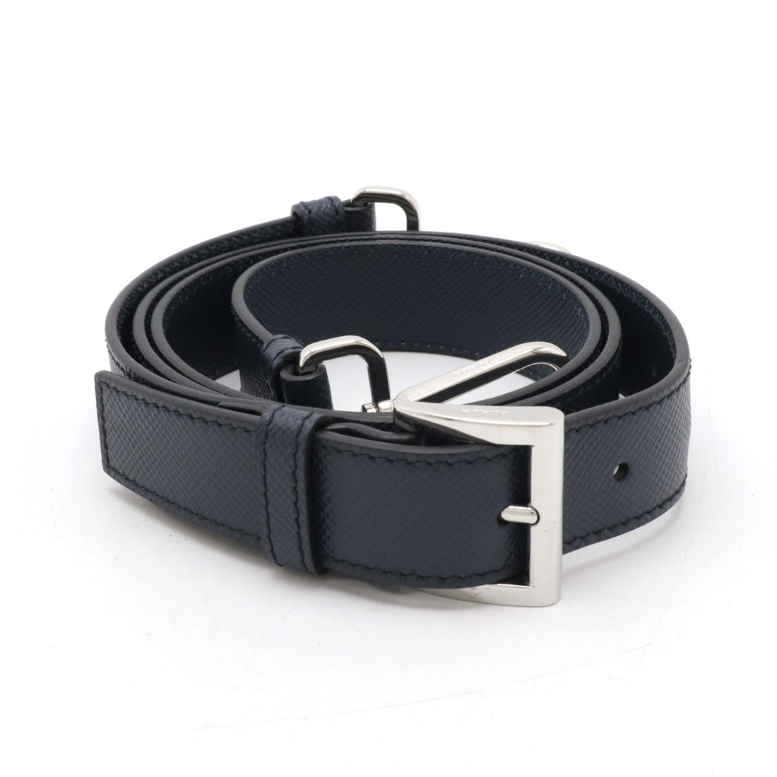 Prada Saffiano Leather Shoulder Strap Dark Navy