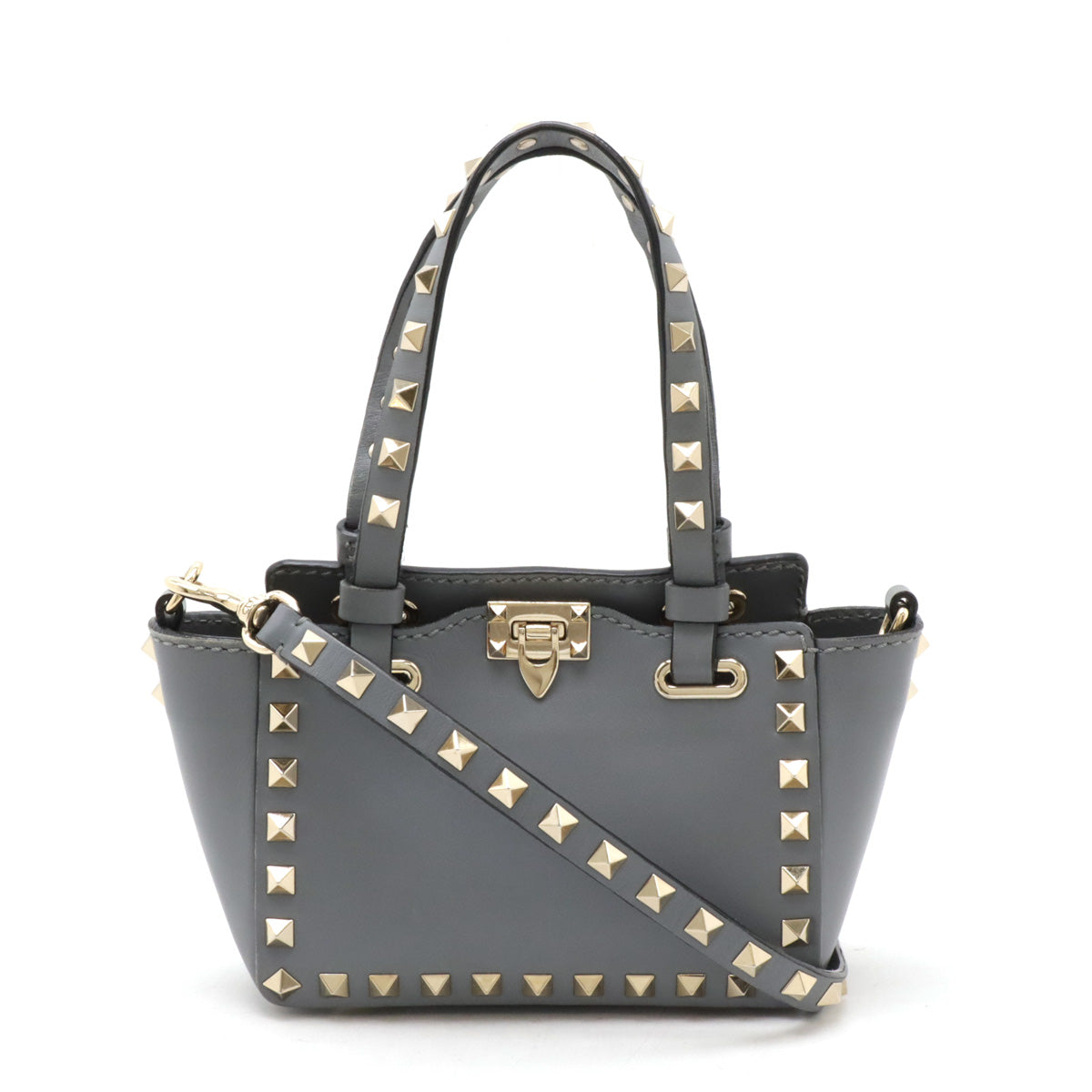 Valentino Garavani Rockstuds Leather Handbag 2WAY