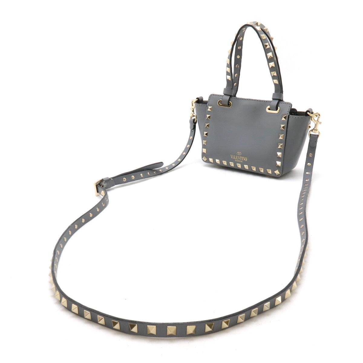 Valentino Garavani Rockstuds Leather Handbag 2WAY