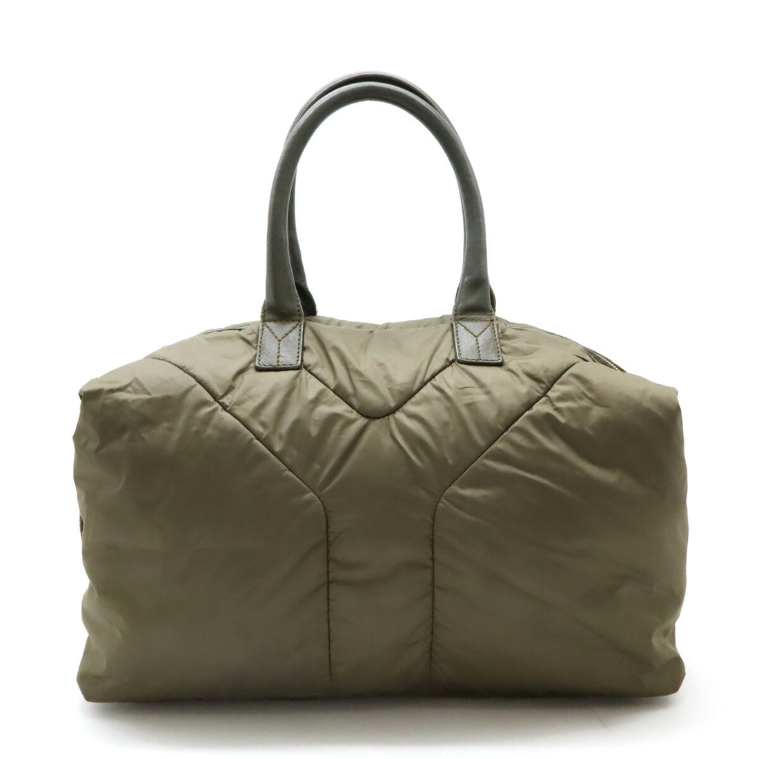 Yves Saint Laurent Nylon Leather Boston Bag