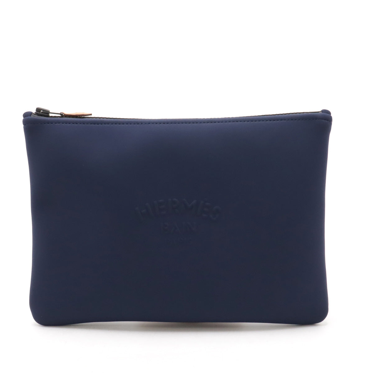 Hermes Neobain Flat MM Multi Pouch Clutch Bag Dark Navy in Pristine Condition