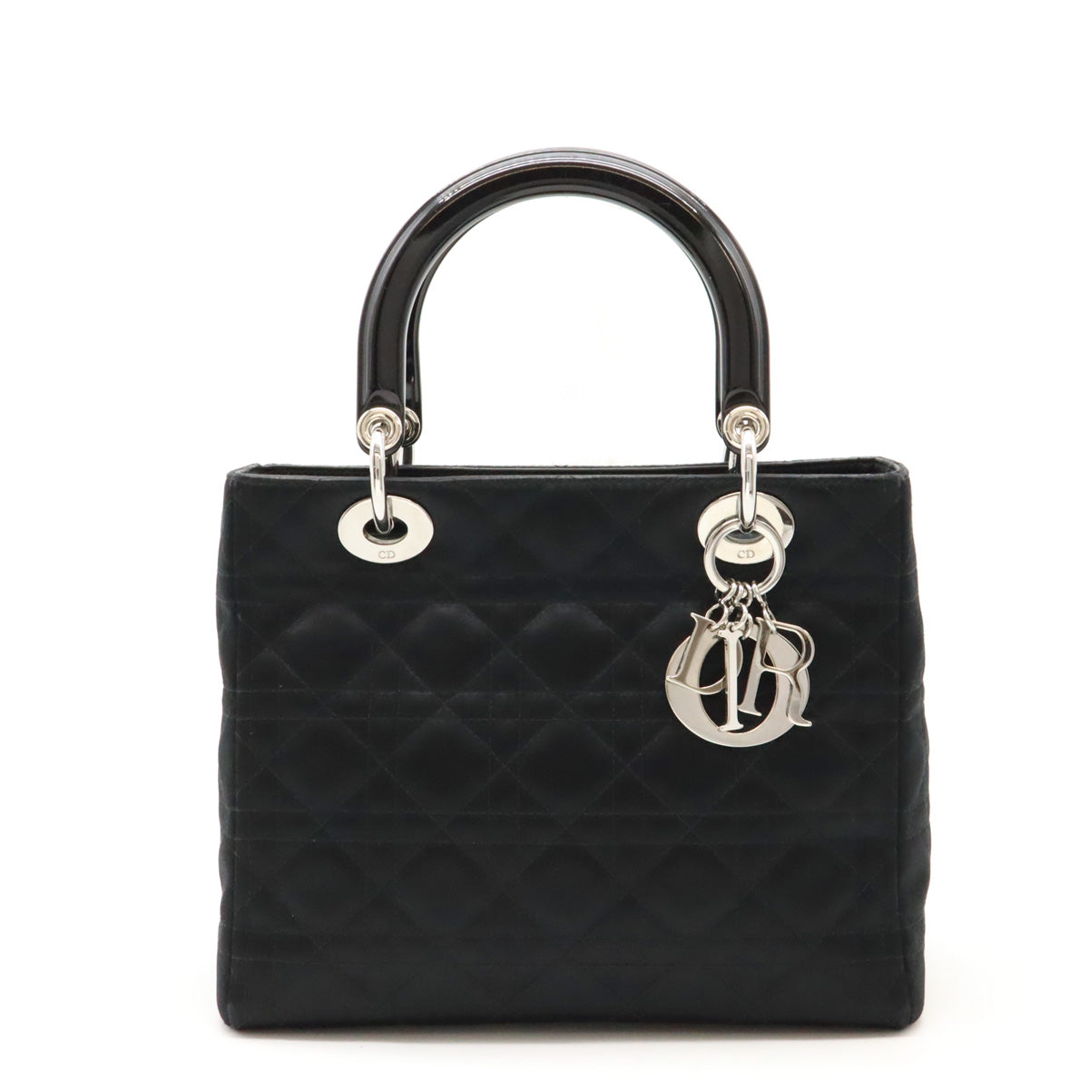 Christian Dior Lady Dior Nylon Handbag Black