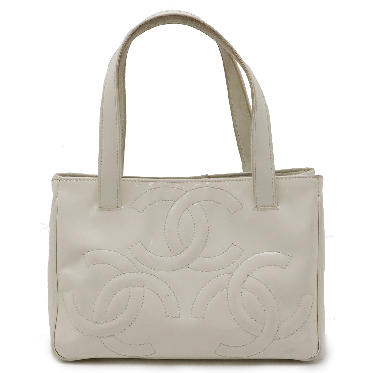 Chanel Triple Coco Mark Handbag White