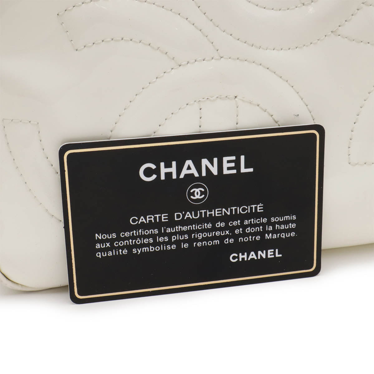 Chanel Triple Coco Mark Enamel Handbag in Good Condition