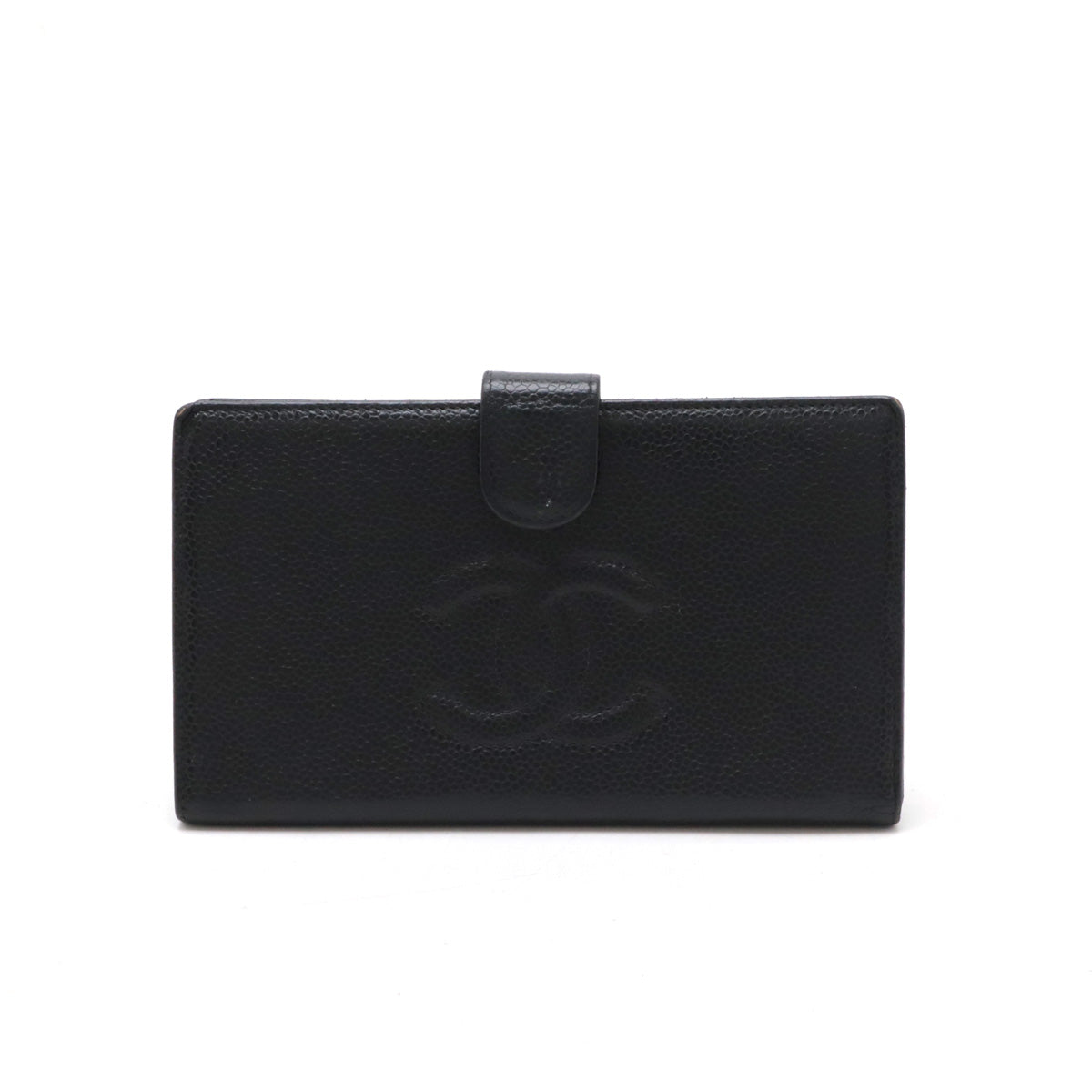 Chanel Caviar Skin Coco Mark Long Wallet A13498