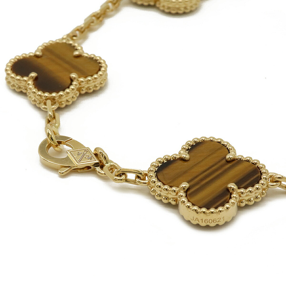 Van Cleef & Arpels Vintage Alhambra Bracelet K18YG Tiger's Eye