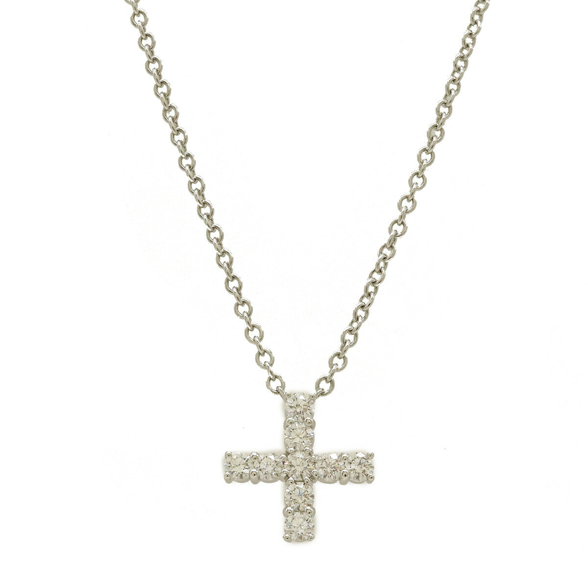 Harry Winston Mini Cross Pendant Necklace Pt950 Diamond