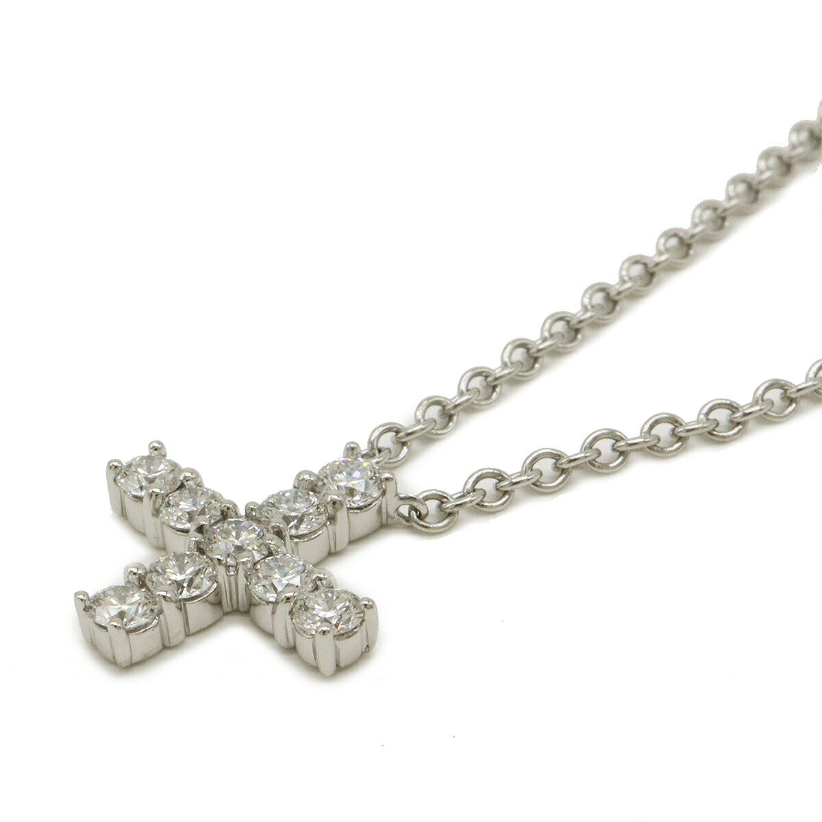 Harry Winston Mini Cross Pendant Necklace Pt950 Diamond