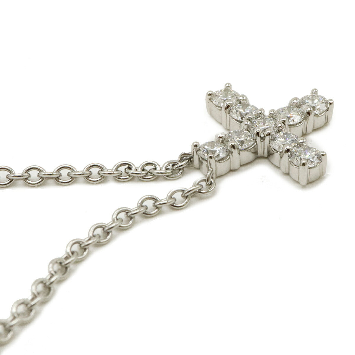 Harry Winston Mini Cross Pendant Necklace Pt950 Diamond