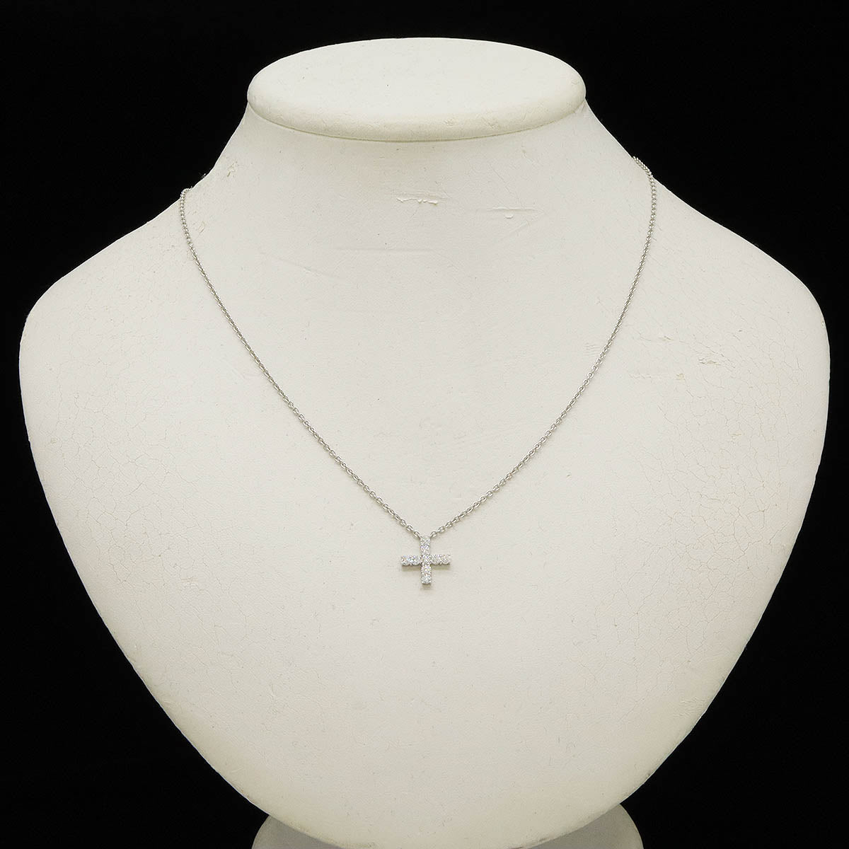 Harry Winston Mini Cross Pendant Necklace Pt950 Diamond