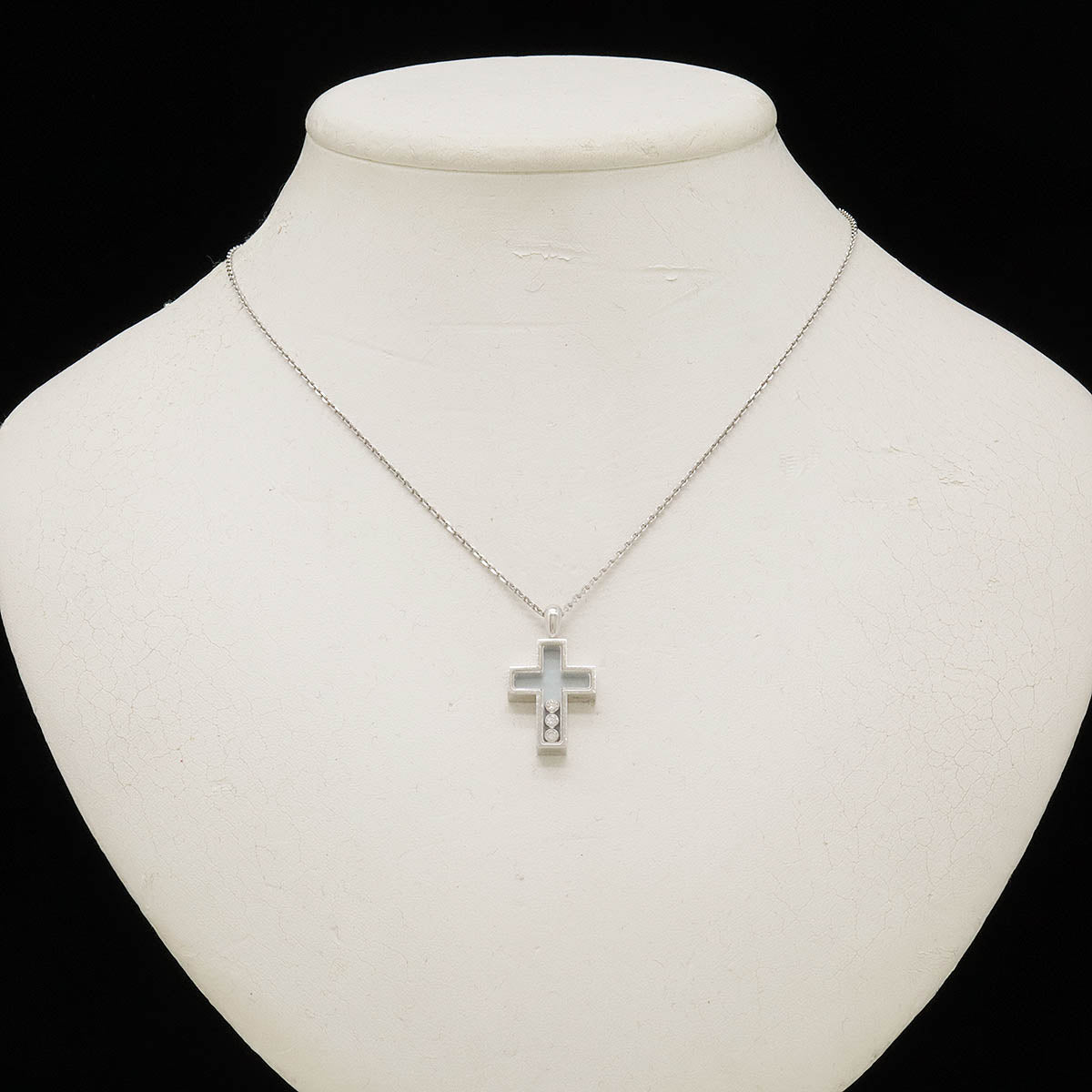 Chopard Happy Diamond Cross Necklace Pendant K18WG