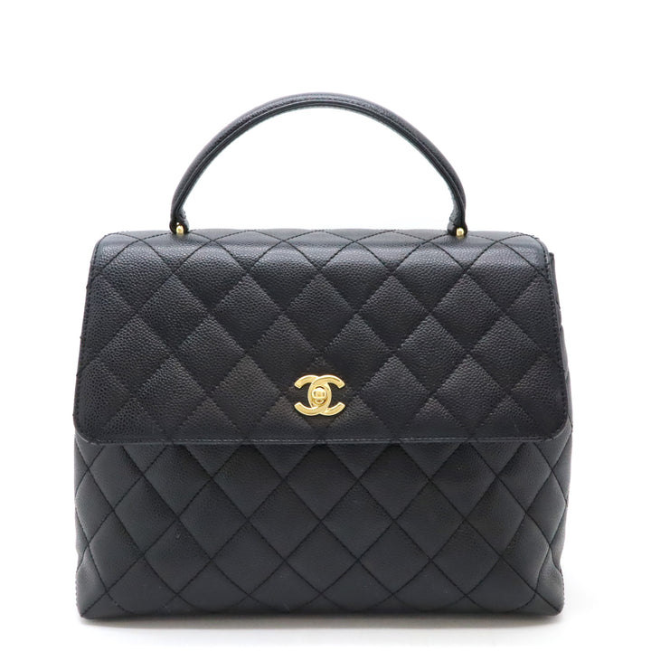 Chanel Caviar Skin Matelasse Handbag A12397 in Very Good Condition