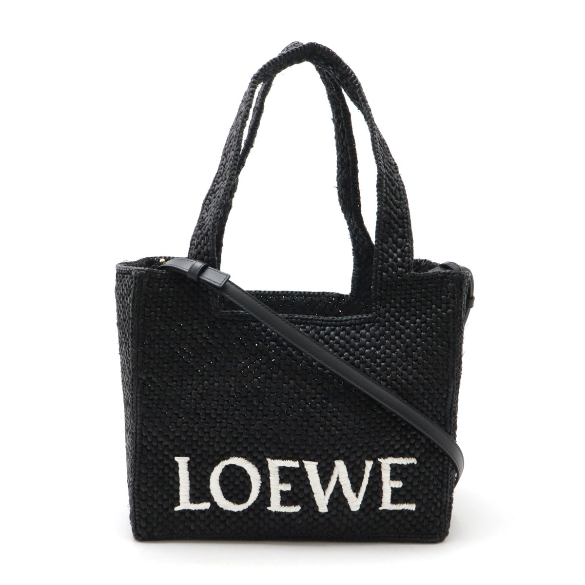 Loewe Raffia/Leather Medium Tote Bag A685B61X01