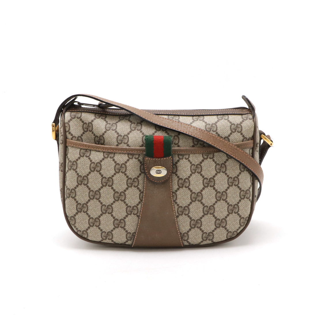 Gucci Old Gucci Sherry Line Shoulder Bag PVC Leather