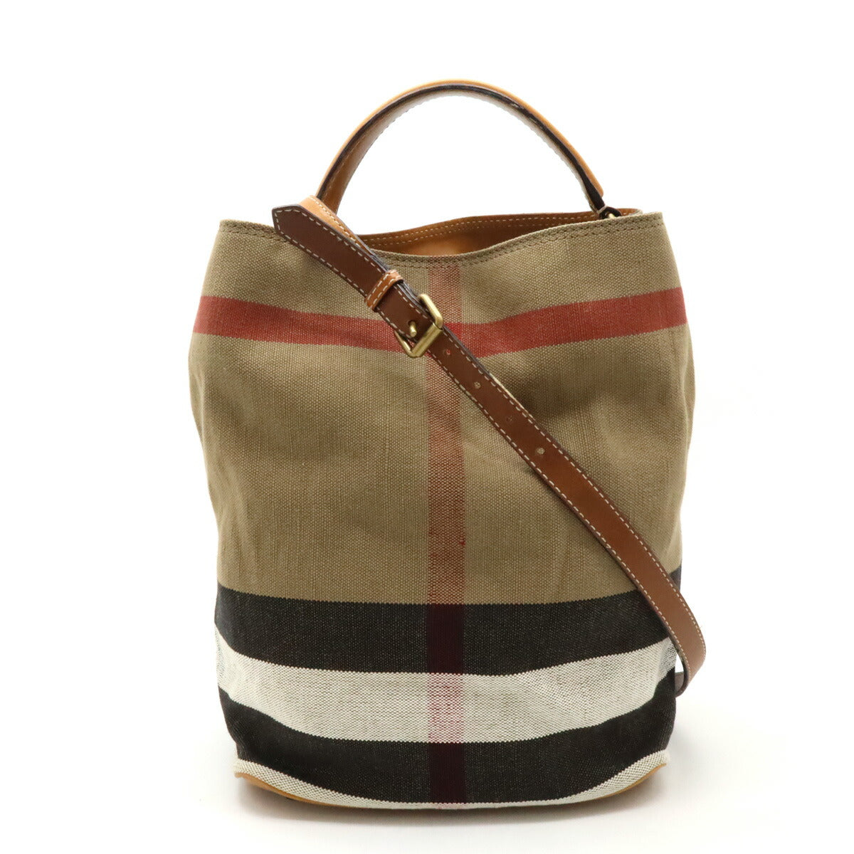 Burberry Medium Ashby Canvas Leather Bag