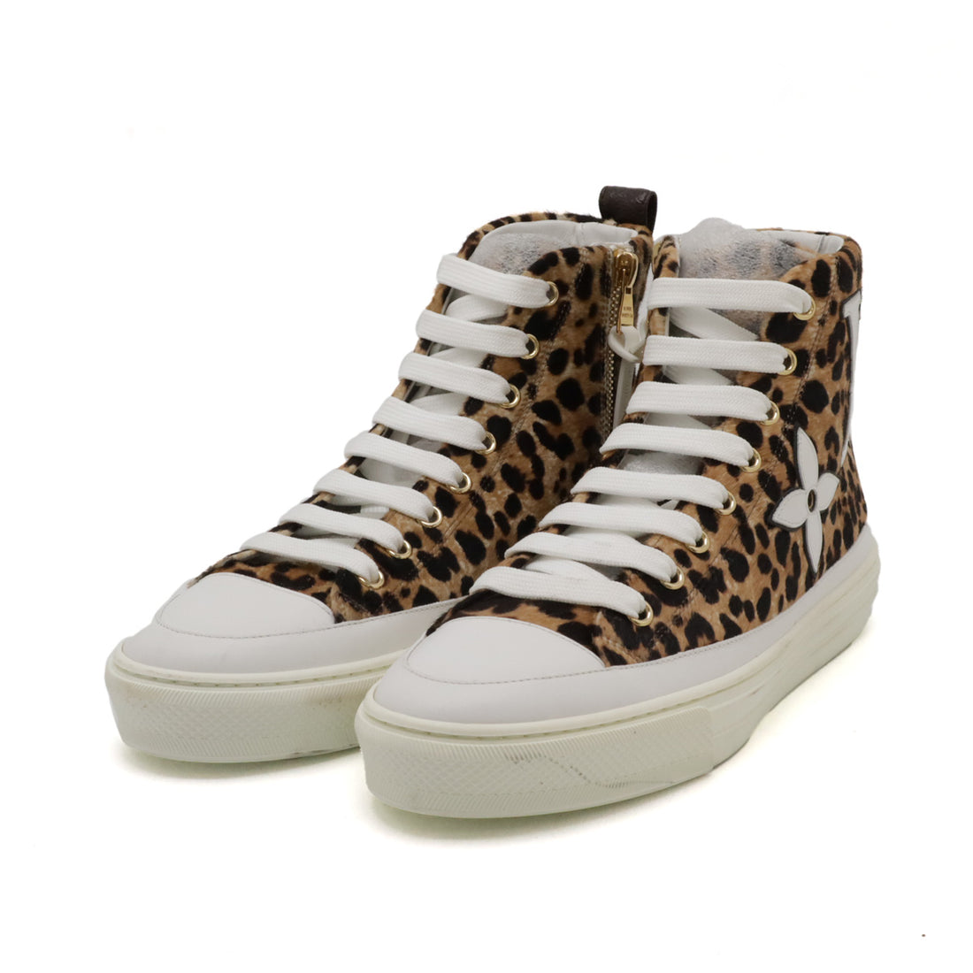 Louis Vuitton Stellar Line High-Top Sneakers Leopard