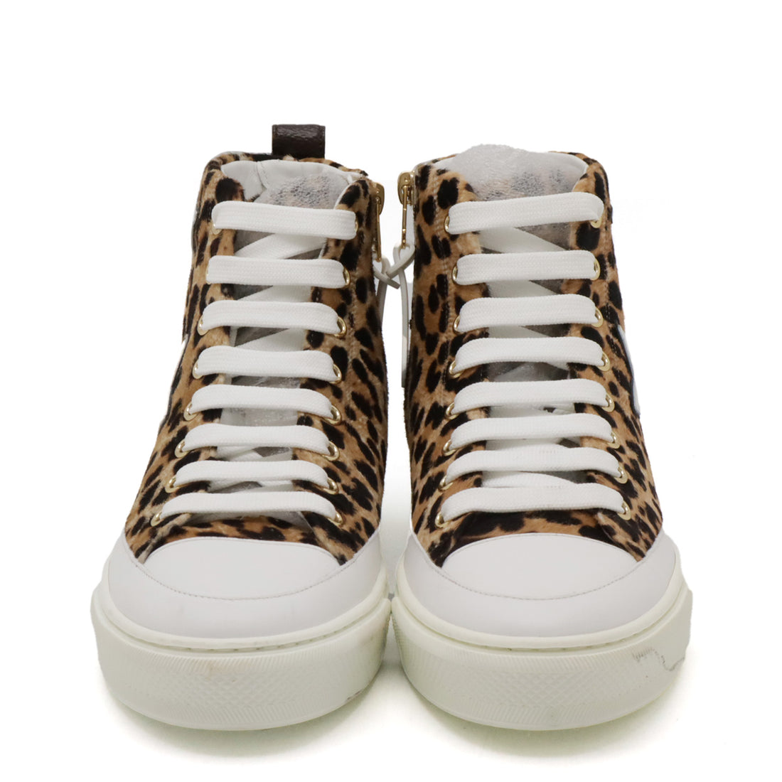 Louis Vuitton Stellar Line High-Top Sneakers Leopard