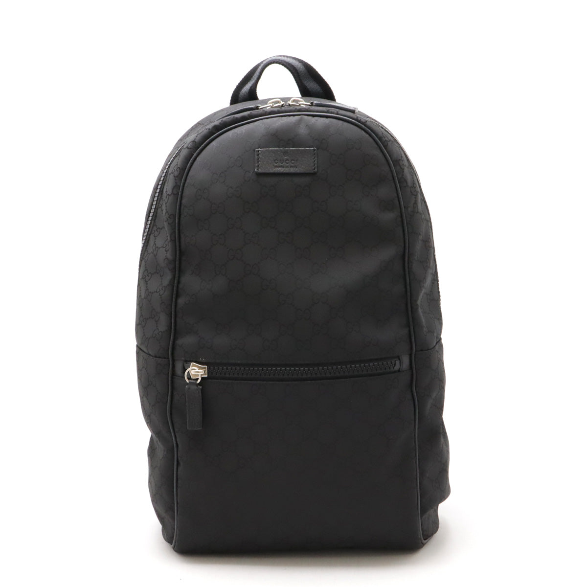 Gucci GG Nylon Leather Backpack Black 449181