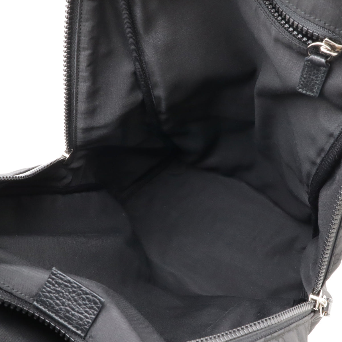 Gucci GG Nylon Leather Backpack Black 449181