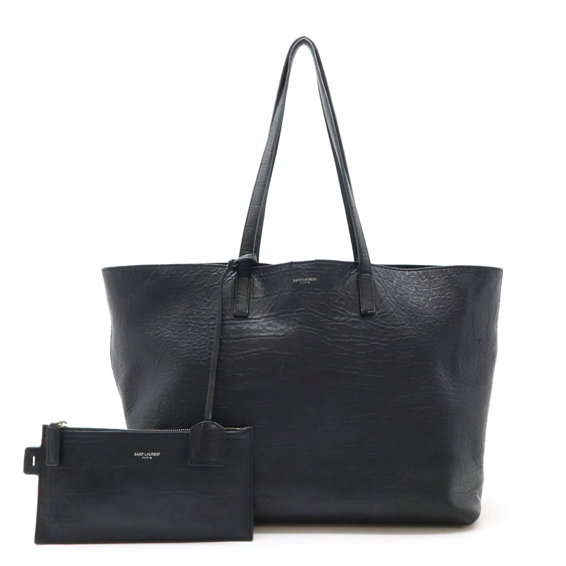 Yves Saint Laurent Leather Shopping Tote Bag 394195