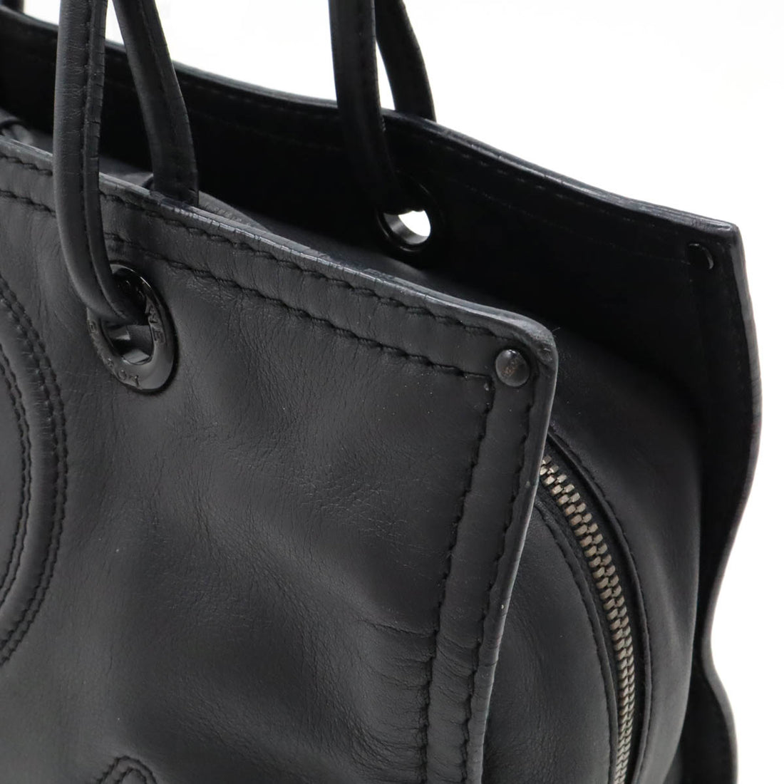 Loewe Leather Shopper Tote Bag Black