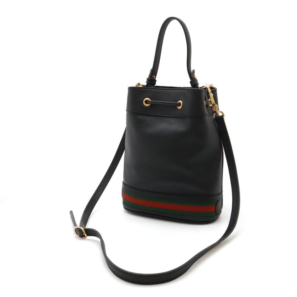 Gucci Ophidia Small Leather Bucket Bag 2-Way 610846