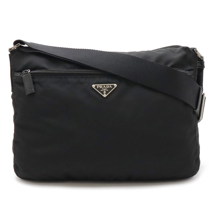 Prada Nylon/Leather Logo VELA Shoulder Bag