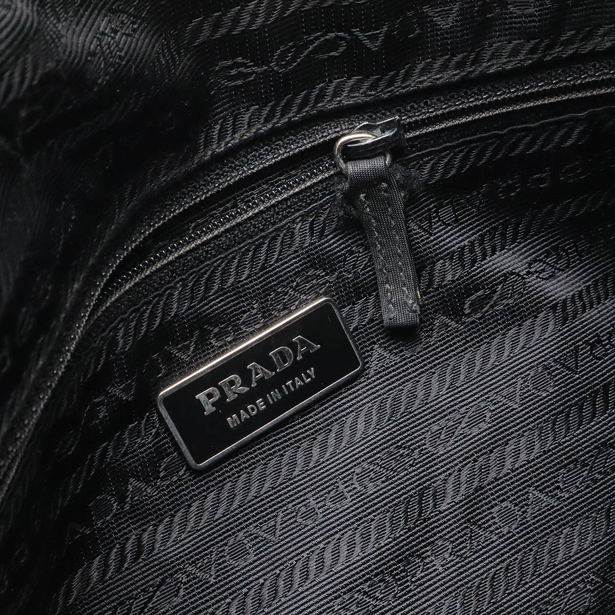 Prada Nylon/Leather Logo VELA Shoulder Bag