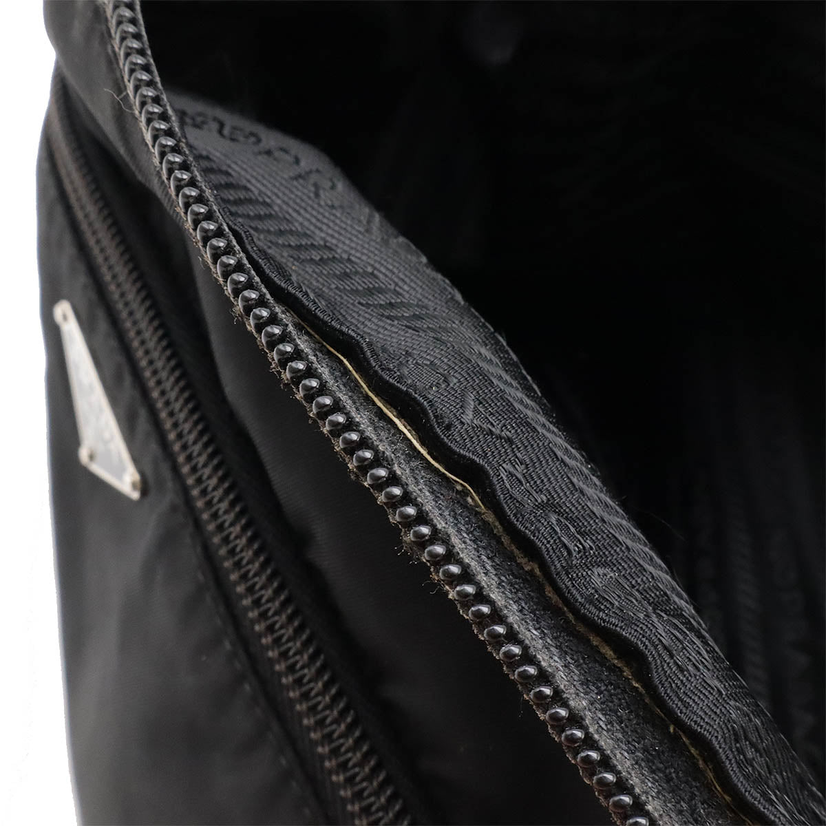 Prada Nylon/Leather Logo VELA Shoulder Bag