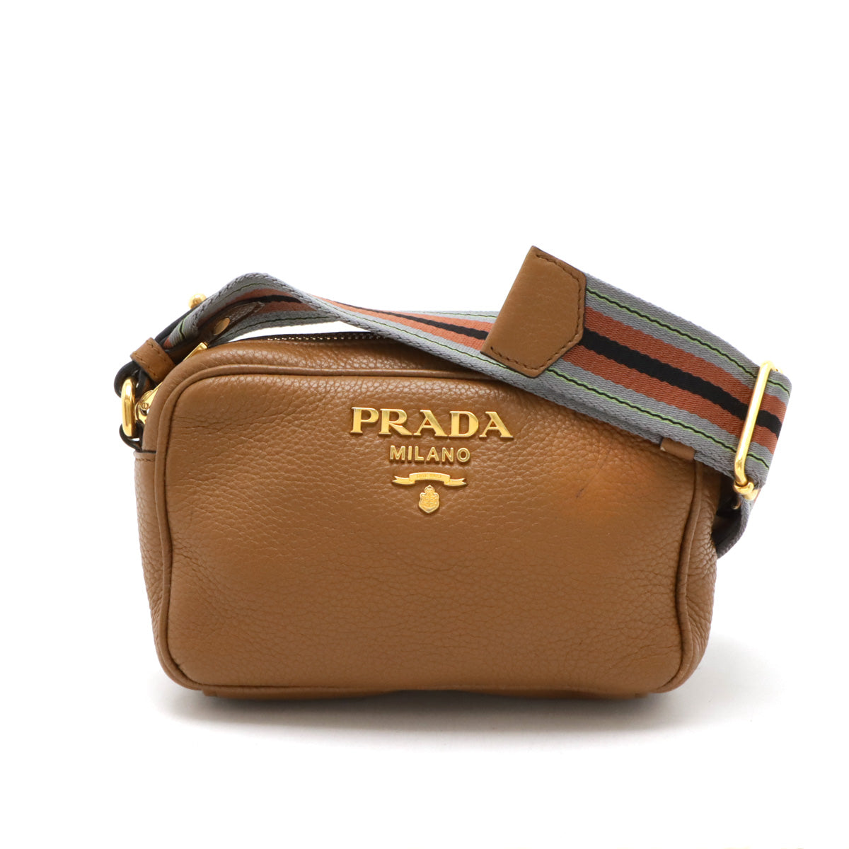 Prada Leather VIT.DAINO Shoulder Bag 1BH082 in Very Good Condition