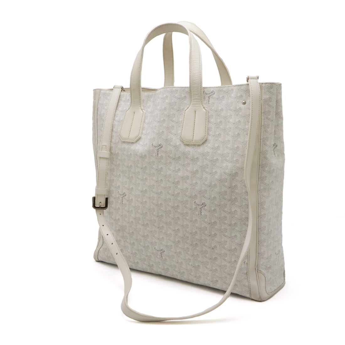 Goyard Sac Voltaire 2WAY Tote Bag White in Very Good Condition