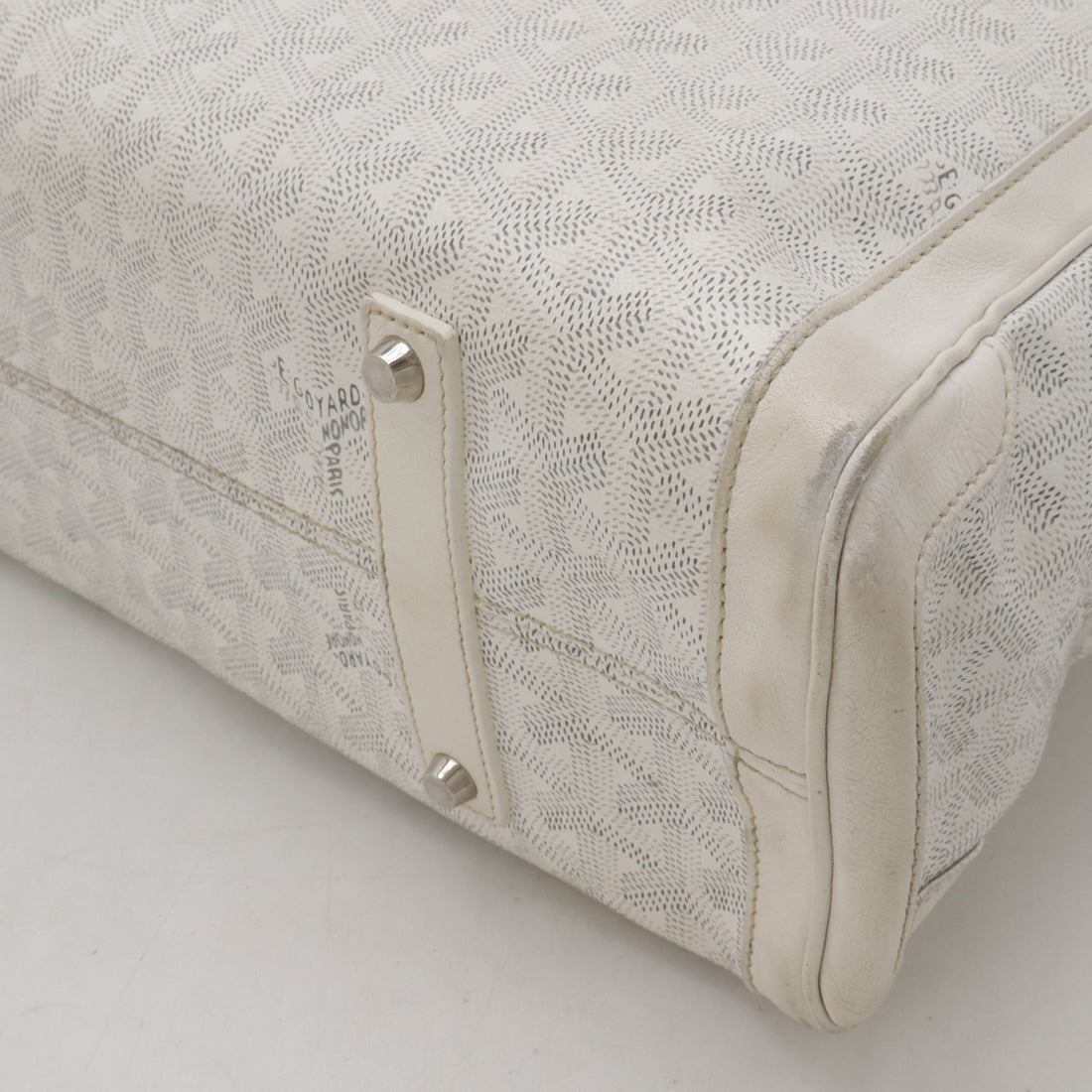 Goyard Sac Voltaire 2WAY Tote Bag White in Very Good Condition