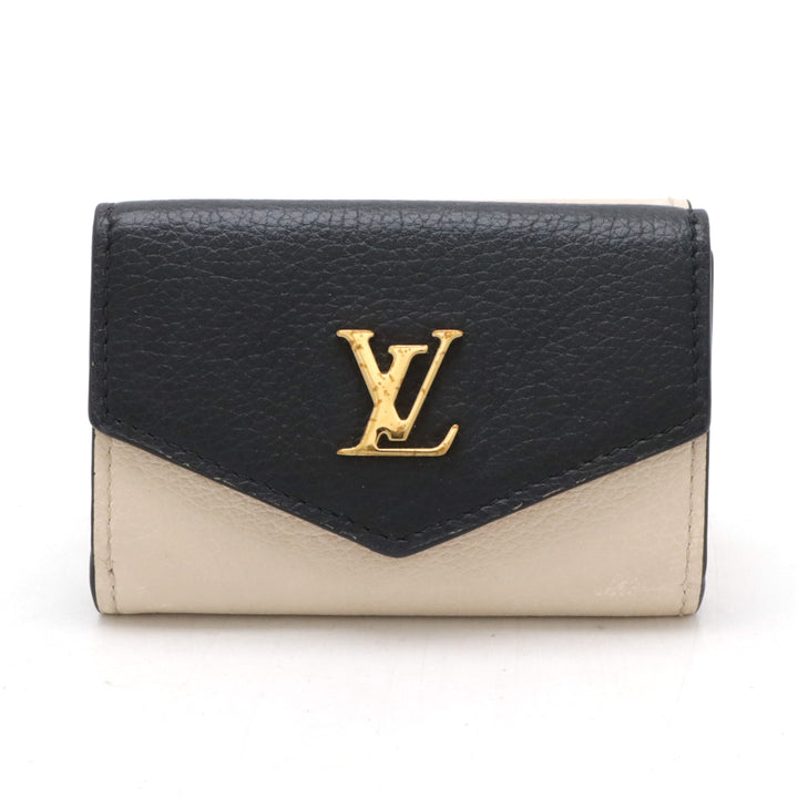 Louis Vuitton Leather Tri-Fold Wallet Bicolor M80984 in Very Good Condition