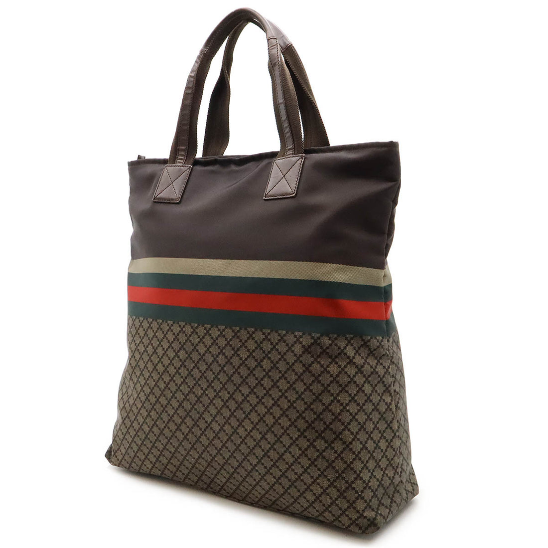 Gucci Diamante Nylon/Leather Tote Bag 268112