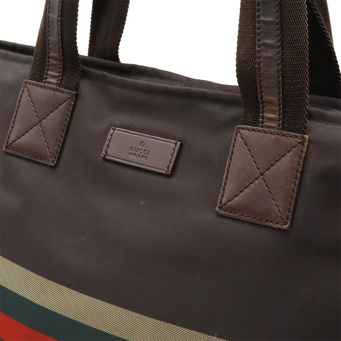 Gucci Diamante Nylon/Leather Tote Bag 268112