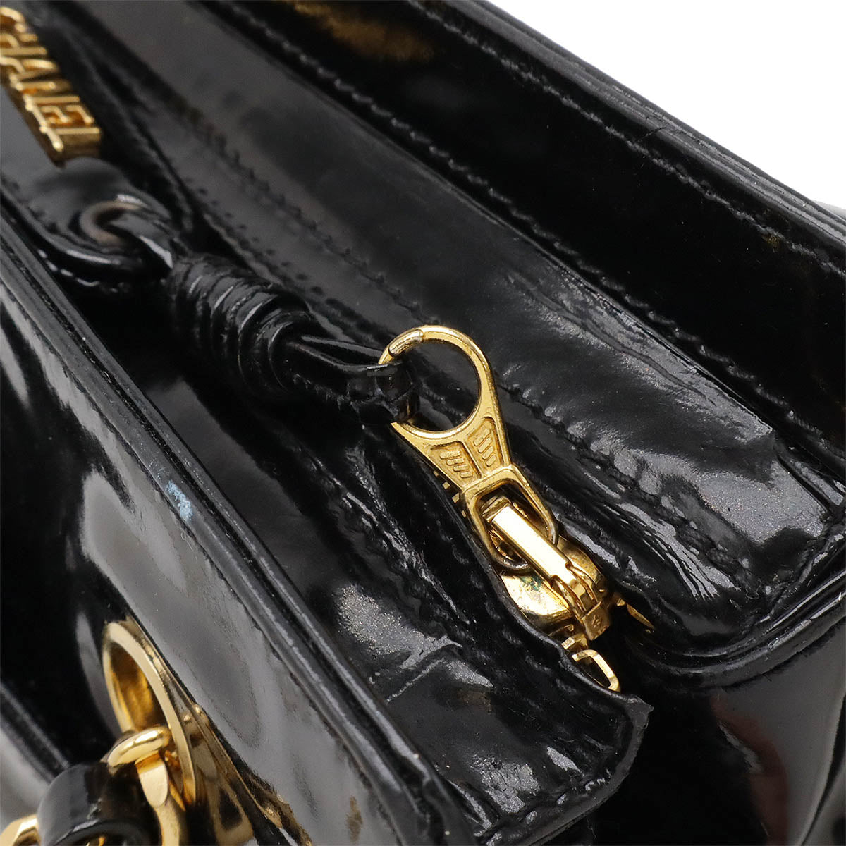 Chanel Coco Mark Chain Shoulder Bag Black in Very Good Condition