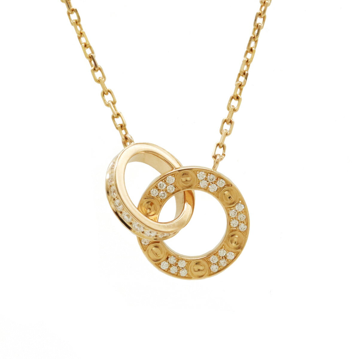 Cartier Love Circle Necklace K18PG Diamond