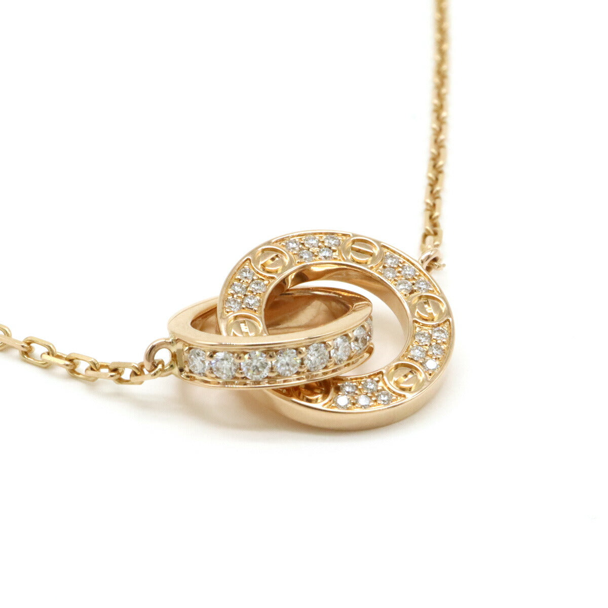 Cartier Love Circle Necklace K18PG Diamond