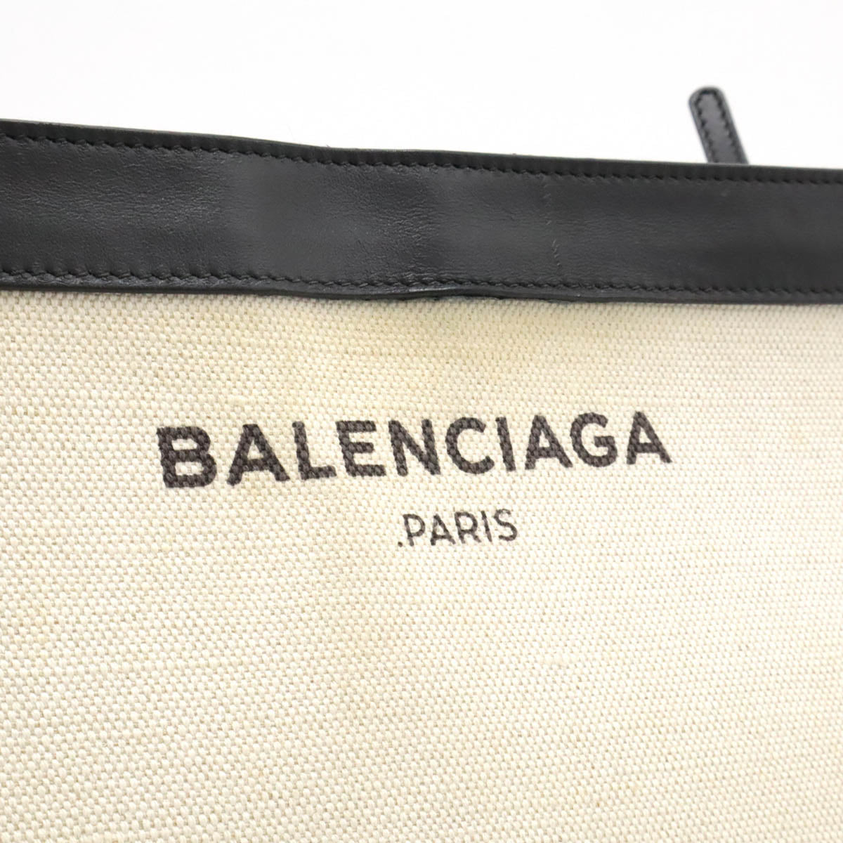 Balenciaga Navy Pochette Logo 2WAY Shoulder Bag Canvas Leather