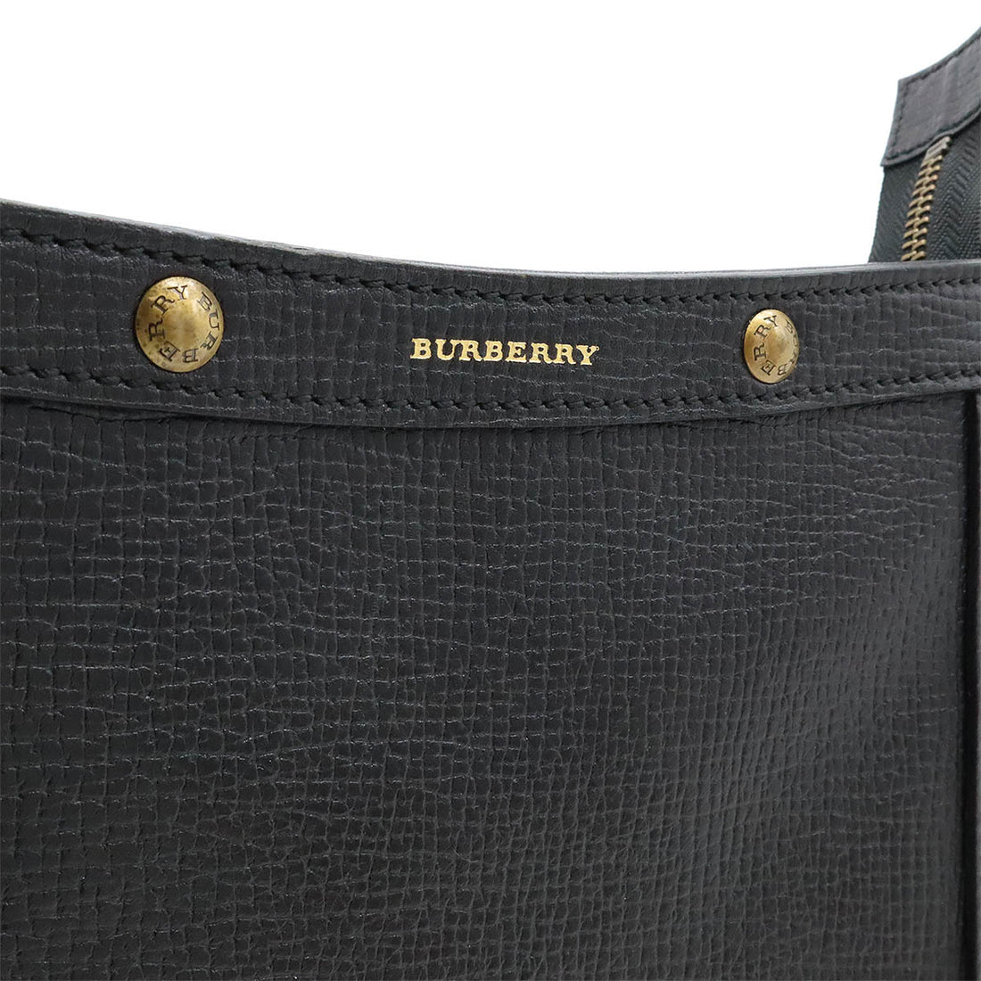 Burberry Leather Shoulder Bag Black Gold Hardware in Great Condition