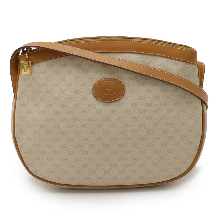 Gucci GG Plus PVC Leather Shoulder Bag Beige