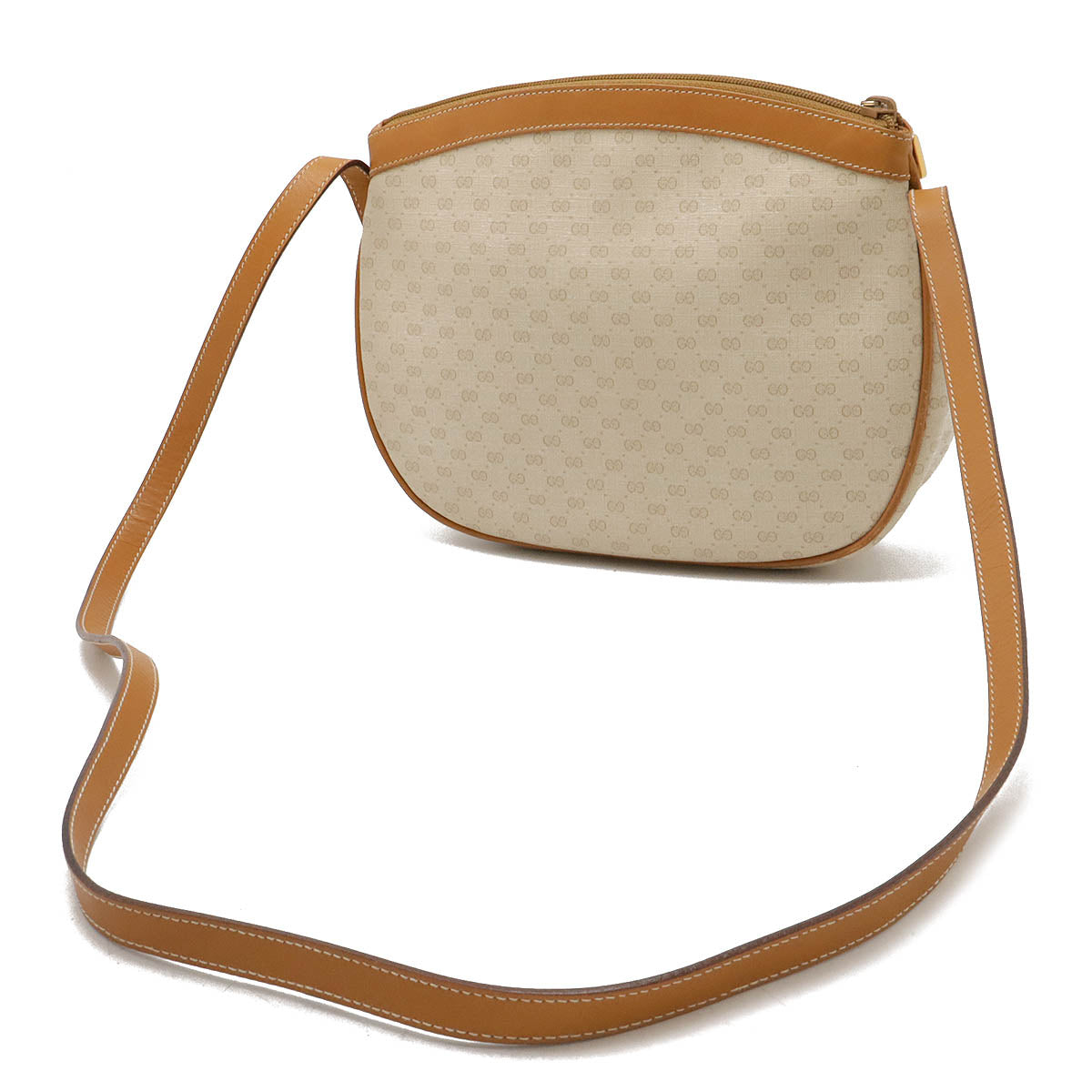 Gucci GG Plus PVC Leather Shoulder Bag Beige in Very Good Condition