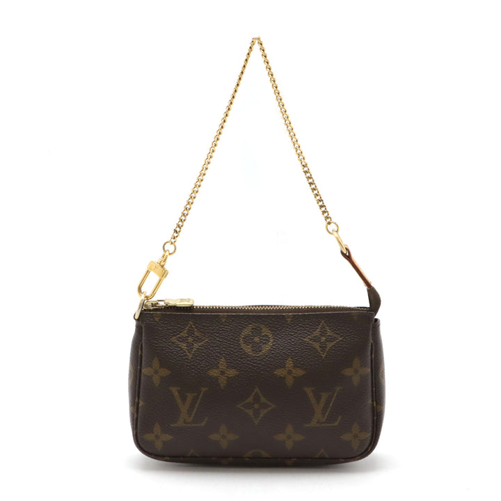 Louis Vuitton Monogram Mini Pochette Accessory Pouch M58009 in Very Good Condition