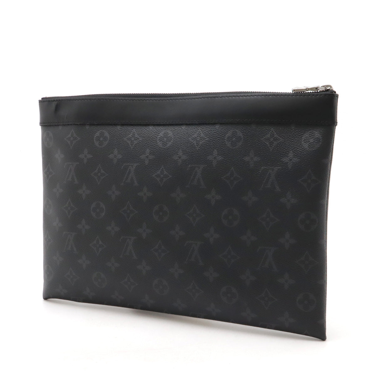 Louis Vuitton Monogram Eclipse Pochette Discovery Clutch M62291 in Great Condition