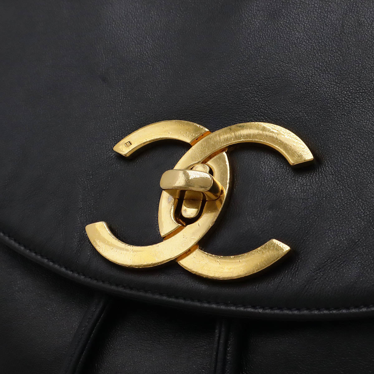 Chanel Leather Coco Mark Chain Shoulder Backpack