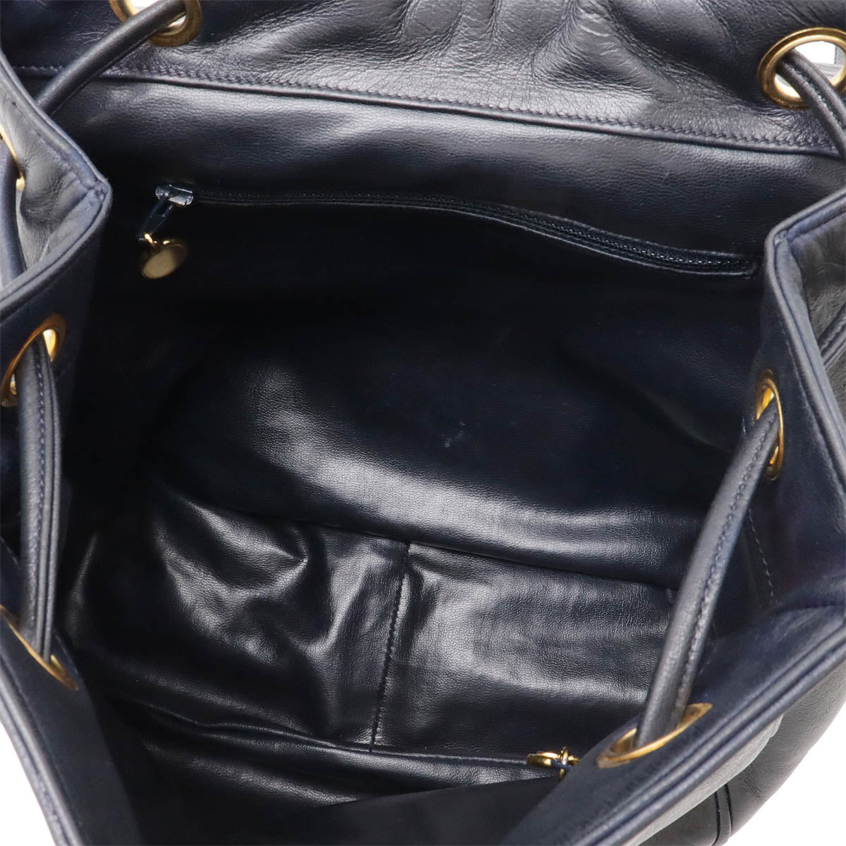 Chanel Leather Coco Mark Chain Shoulder Backpack