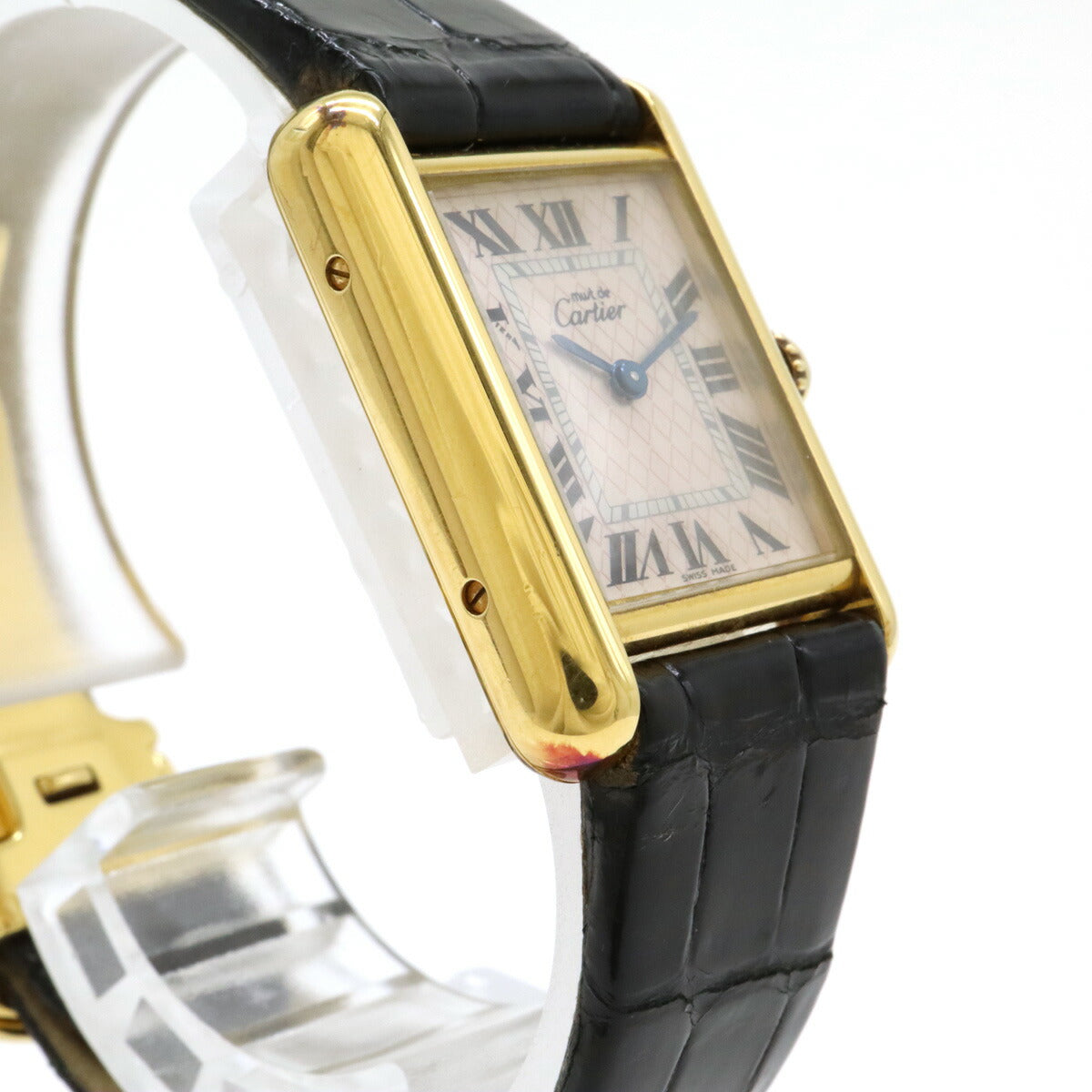 Cartier Must Tank Aquarino Pink Shell Quartz Watch