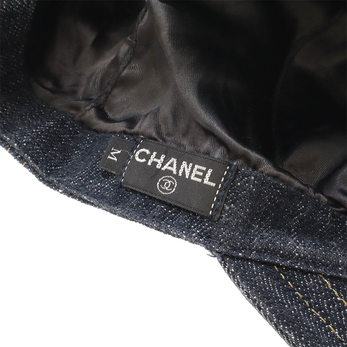 Chanel Denim Cap with Coco Mark, Blue