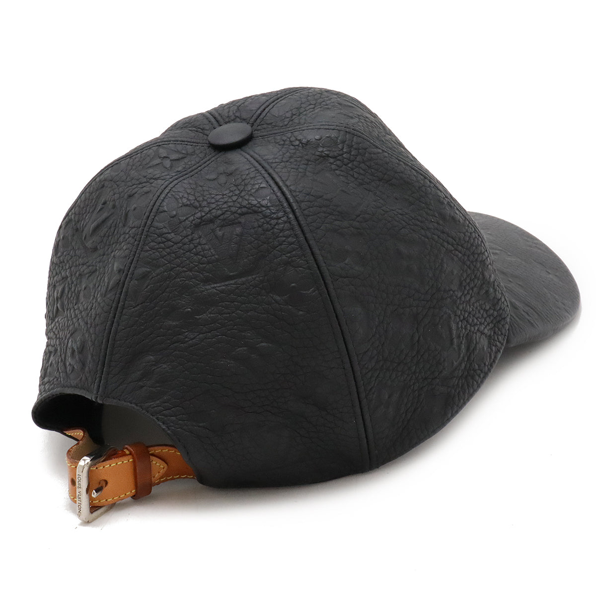 Louis Vuitton Monogram Leather Cap Black